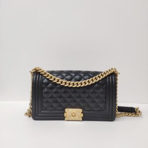 chanel leboy old medium caviar black ghw microchipped