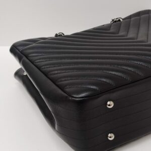 chanel shopping tote large chevron caviar series 22
