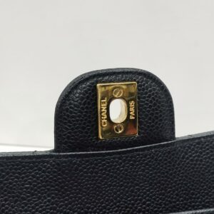 chanel double flap medium caviar leather ghw series 31
