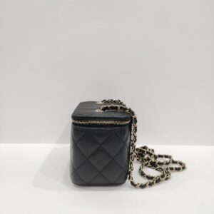 chanel black vanity long box caviar leather ghw series 31