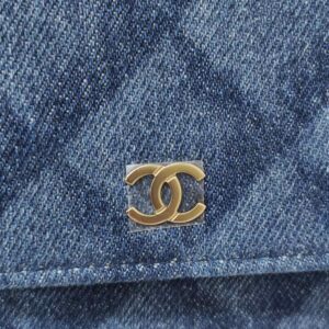 brand new kept unused chanel woc denim shw microchipped