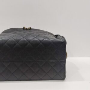 chanel c25 medium black caviar leather ghw