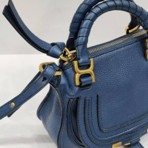 chloe marcie deep blue mini crossbody bag