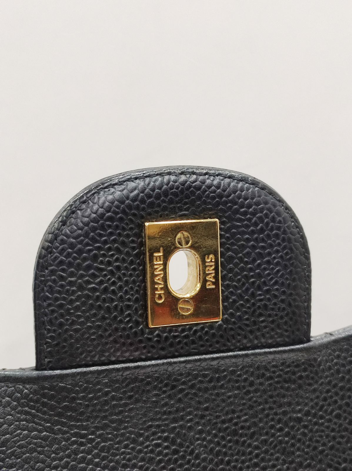 chanel double flap jumbo caviar leather black ghw series 18 chanel double flap jumbo caviar leather black ghw series 18