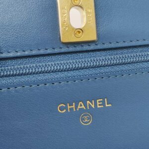 chanel woc cc pearl crush denim ghw microchipped