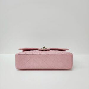 chanel double flap medium iridescent pink caviar ghw series 27