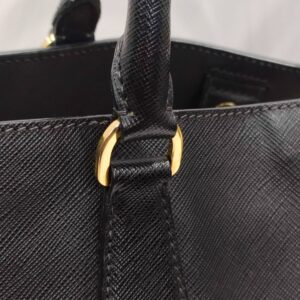 prada galleria saffiano black tote bag