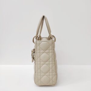 lady dior abc small light beige ghw