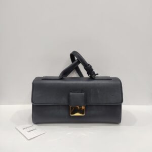 bottega veneta navy blue cassette intrecciato puddle shoulder bag