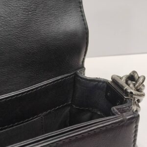 chanel leboy old medium black calfskin leather rhw series 19