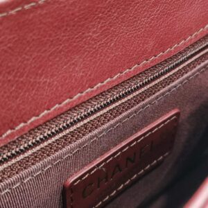 chanel red chevron quilted shoulder bag ghw series 26