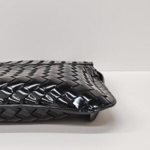 bottega veneta patent flap hobo bag