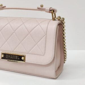 chanel soft caviar leather small click flap pink ghw series 23