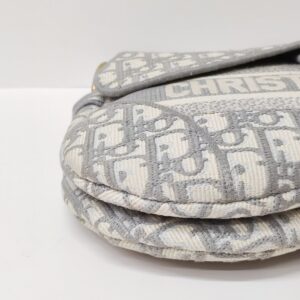 christian dior saddle medium gray ghw