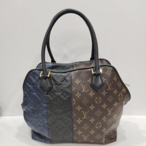 lv vavin monogram brown/black/blue handbag