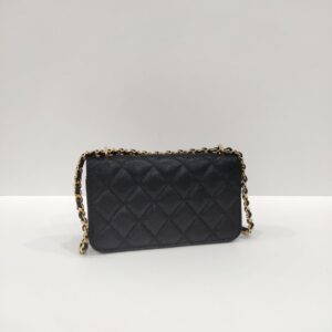 chanel pocket twins woc black caviar leather ghw