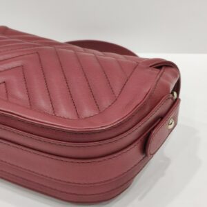chanel red chevron quilted shoulder bag ghw series 26