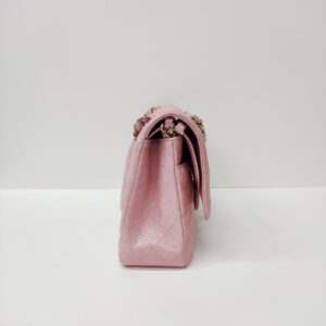chanel double flap medium iridescent pink caviar ghw series 27