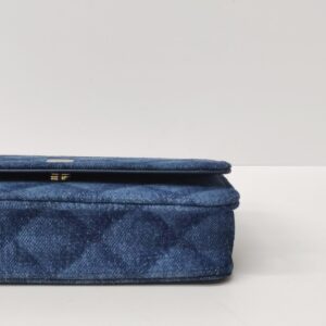 brand new kept unused chanel woc denim shw microchipped