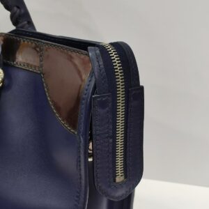 balenciaga city motorcyle dark blue/black glossy leather