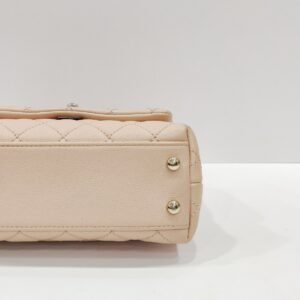chanel coco handle mini nude caviar leather ghw series 31