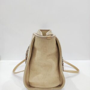 chanel small deauville beige shw microchipped