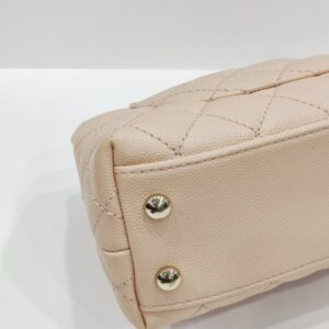 chanel coco handle mini nude caviar leather ghw series 31