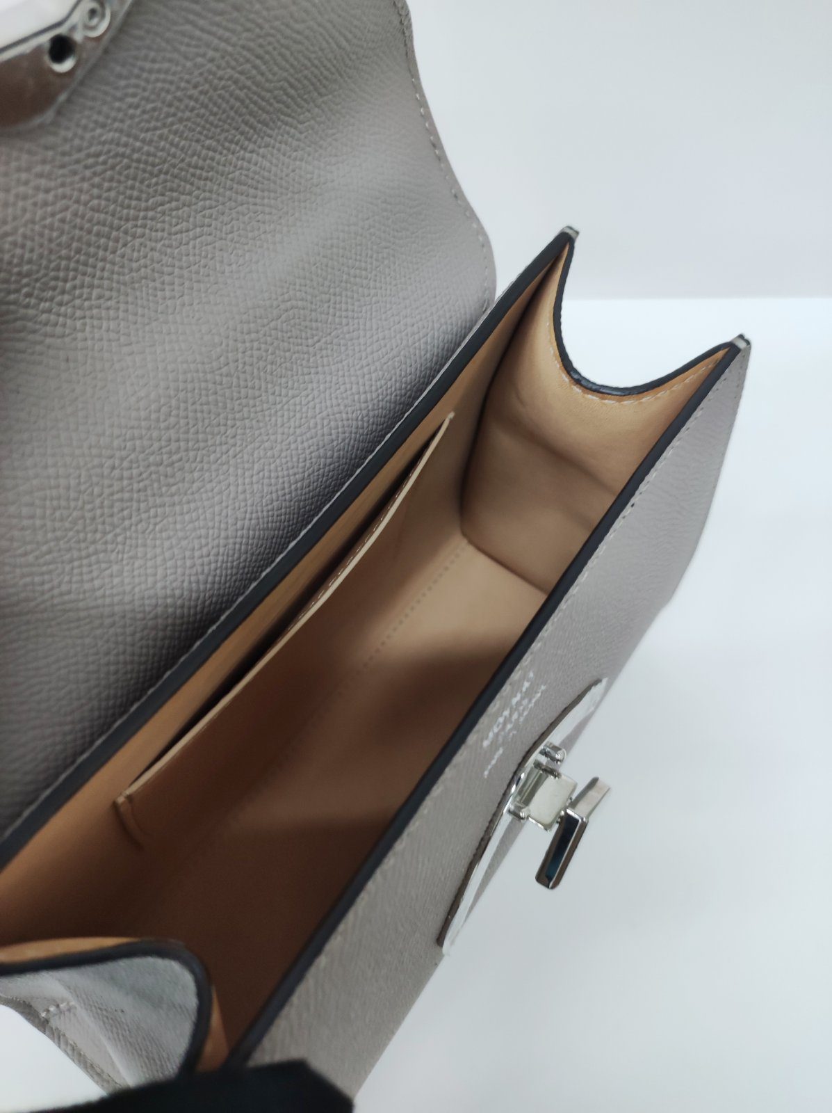 moynat mini gabrielle gray grained calfskin shw moynat mini gabrielle gray grained calfskin shw