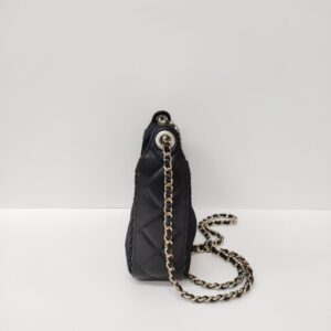 chanel mesh clutch with chain microchipped lambskin black ghw