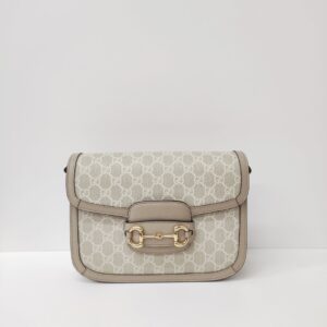 gucci 1955 horsebit medium monogram beige