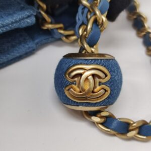 chanel woc cc pearl crush denim ghw microchipped