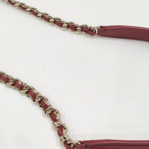 chanel red chevron quilted shoulder bag ghw series 26