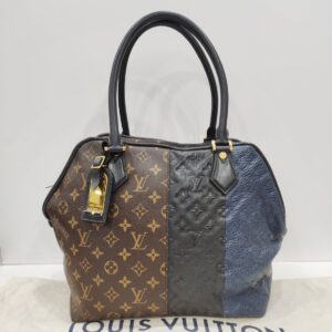 lv vavin monogram brown/black/blue handbag