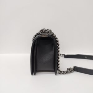 chanel leboy old medium black caviar rhw series 30