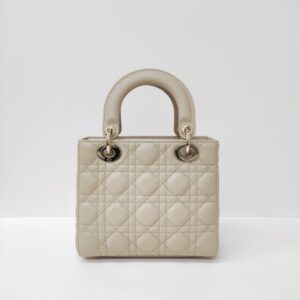 lady dior abc small light beige ghw