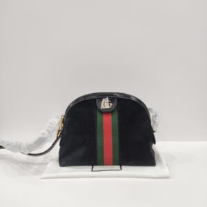 gucci dome black suede