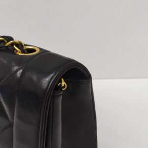 chanel vintage diana black ghw series 2
