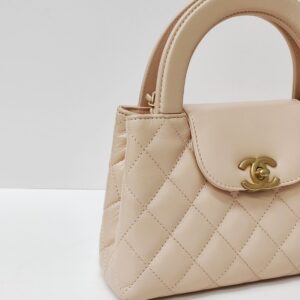 chanel nano kelly beige ghw calfskin microchipped