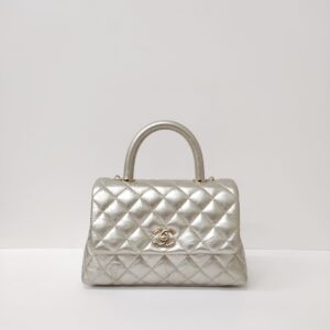 chanel coco small metallic gold lghw series 30