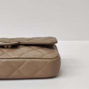 chanel woc dark beige caviar ghw microchipped