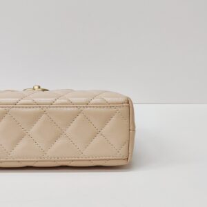 chanel nano kelly beige ghw calfskin microchipped