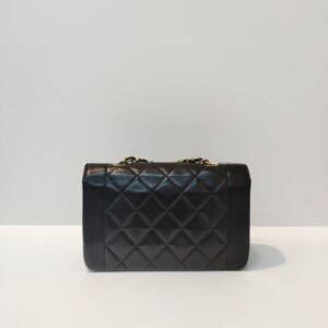 chanel vintage diana black ghw series 2