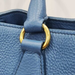 prada vitello diano leather blue tote bag