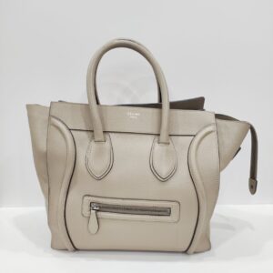 celine micro luggage beige tote bag