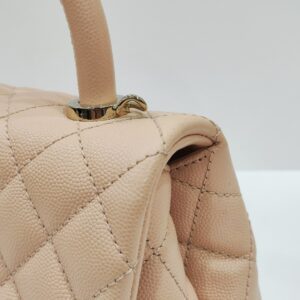 chanel coco handle mini nude caviar leather ghw series 31