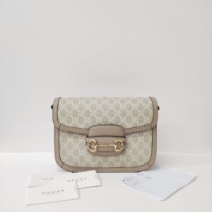 gucci 1955 horsebit medium monogram beige