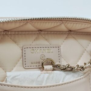 chanel vanity case light beige caviar ghw series 31