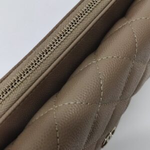 chanel woc dark beige caviar ghw microchipped