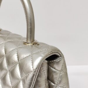 chanel coco small metallic gold lghw series 30