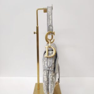 christian dior saddle medium gray ghw